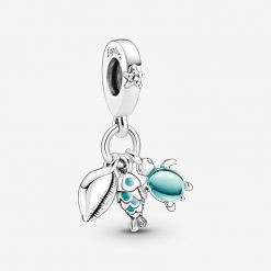 PANDORA - Charm Pendente Pesciolino, Tartaruga Marina e Conchiglia