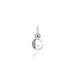 GIOVANNI RASPINI - CHARM - Mini Charm "G" Crystal in Argento 925 e zirconi