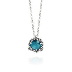 GIOVANNI RASPINI - COLLANA DONNA - Pendente Blu Ivy Mare in Argento 925  e cristalli colorati