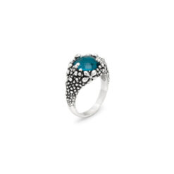 GIOVANNI RASPINI - ANELLO - Blue Ivy Grande in Argento 925 e cristallo azzurro