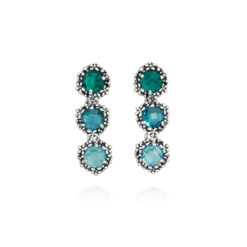 GIOVANNI RASPINI - ORECCHINI - Cascata Ivy in Argento 925 e cristalli azzurri