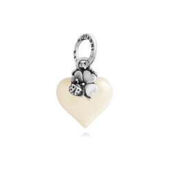 GIOVANNI RASPINI - CHARM - Cuore Lucky Avorio in Argento 925 e resina