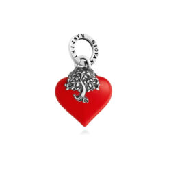 GIOVANNI RASPINI - CHARM - Cuore Albero della Vita Rosso in Argento 925 e resina
