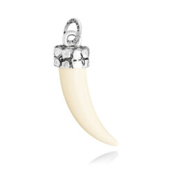 GIOVANNI RASPINI - CHARM - Zanna Avorio Croco in Argento 925 e resina