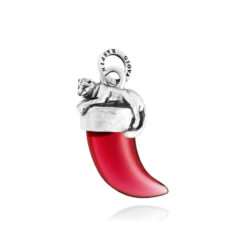 GIOVANNI RASPINI - CHARM - Zanna Pantera in Argento 925 e resina