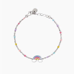 MABINA - Bracciale con arcobaleno smaltato RAINBOW