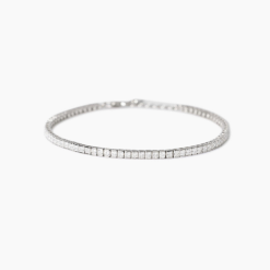 MABINA - BRACCIALE TENNIS UOMO CON ZIRCONI BIANCHI TENNIS CLUB