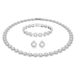 SWAROVSKI - SET DONNA - Set Angelic Taglio tondo, Bianco, Placcato rodio