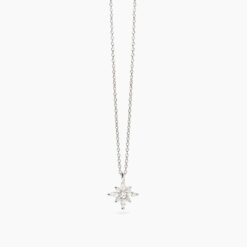 MABINA - COLLANA - Girocollo in argento con stella polare in zirconi STELLA POLARE