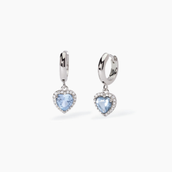 MABINA - ORECCHINI IN ARGENTO CON ACQUAMARINA SINTETICA LOVE AFFAIR