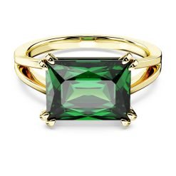 SWAROVSKI - ANELLO DONNA - Anello cocktail Matrix Taglio rettangolare, Verde, Placcato color oro