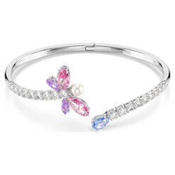 SWAROVSKI – Bracciale rigido Ariana Grande x Swarovski Taglio misto, Libellula, Multicolore, Placcato rodio