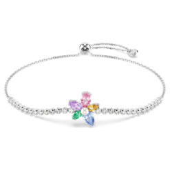 SWAROVSKI – Braccialetto Ariana Grande x Swarovski Taglio misto, Fiore, Multicolore, Placcato rodio