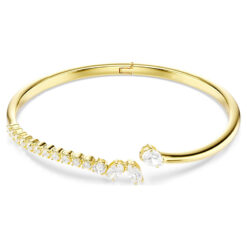 SWAROVSKI – Bracciale rigido Mesmera Taglio misto, Bianco, Finitura oro 18K