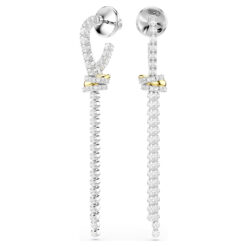 SWAROVSKI - Orecchini pendenti Hyperbola Taglio Round, Nodo, Bianchi, Mix di finiture
