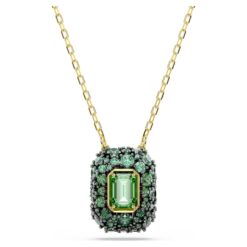 SWAROVSKI - COLLANA DONNA - Pendente Sublima Taglio ottagonale, Verde, Finitura oro 18K