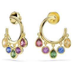 SWAROVSKI - Orecchini a cerchio Imber Taglio misto, Multicolore, Finitura oro 18K