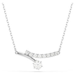 SWAROVSKI - COLLANA DONNA - Collana Matrix Taglio Round, Bianca, Placcato rodio