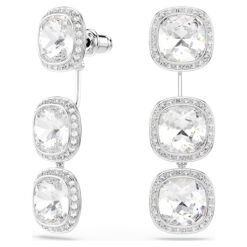 SWAROVSKI - Orecchini Una Angelic Taglio Cushion, Bianchi, Placcato rodio