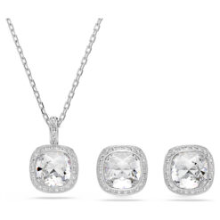 SWAROVSKI - SET DONNA - Set Una Angelic Taglio Cushion, Bianco, Placcato rodio