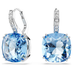 SWAROVSKI - Orecchini pendenti Millenia Taglio Cushion, Blu, Placcato rodio