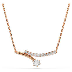SWAROVSKI - COLLANA DONNA - Collana Matrix Taglio Round, Bianca, Finitura oro rosa 18K
