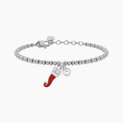 KIDULT -  BRACCIALE SFERE CON CORNETTO PORTAFORTUNA CORNETTO | PROTEZIONE