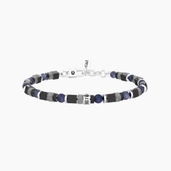 KIDULT - BRACCIALE UOMO CON PIETRE E SCRITTA FAMIGLIA | FAMIGLIA È AMORE