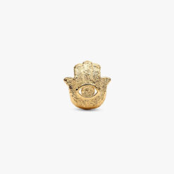 PANDORA - Mini Charm Mano di Fatima effetto diamantato Placcatura in Oro 14k