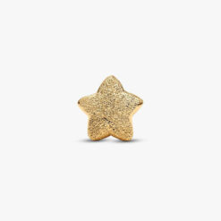 PANDORA - Mini Charm Stella effetto diamantato Placcatura in Oro 14k