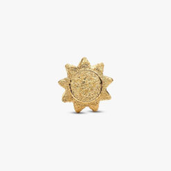 PANDORA - Mini Charm Sole effetto diamantato Placcatura in Oro 14k