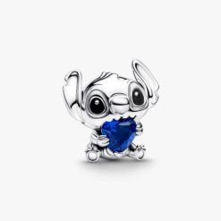 PANDORA - Disney, Lilo & Stitch, Stitch con cuore blu Argento Sterling 925