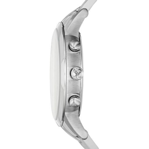 ARMANI - OROLOGIO UOMO - CRONOGRAFO CON QUADRANTE DOBLE BLU CON CINTURINO IN ACCIAIO INOSSIDABILE - immagine 2
