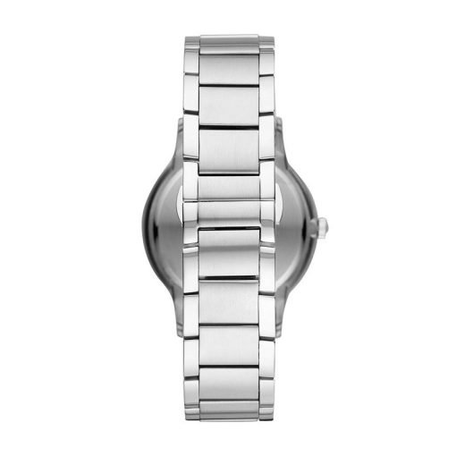 ARMANI - OROLOGIO UOMO - SOLOTEMPO CON CASSA ROTONDA E QUADRANTE NERO IN ACCIAIO INOSSIDABILE CON FINITURA MISTA DI COLORE ARGENTO - immagine 2