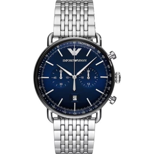 ARMANI - OROLOGIO UOMO - CRONOGRAFO AVIATOR QUADRANTE BLU