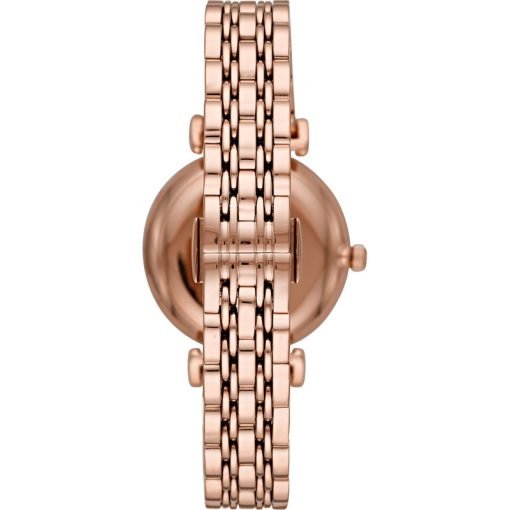 ARMANI - OROLOGIO DONNA - SOLOTEMPO IN ACCIAIO INOSSIDABILE CON FINITURA LUCIDA DI COLORE ORO ROSA QUADRANTE DI COLORE BIANCO E IMPREZIOSITO DA CRISTALLI - immagine 2