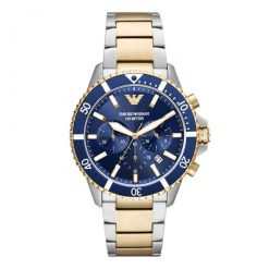 ARMANI - OROLOGIO - CRONOGRAFO DIVER 43 MM QUADRANTE BLU ACCIAIO SILVER-GOLD