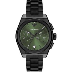 ARMANI - OROLOGIO UOMO - CRONOGRAFO PVD NERO 43MM QUADRANTE VERDE