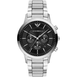 ARMANI - Orologio cronografo al quarzo in acciaio inossidabile con quadrante 24h - AR11819
