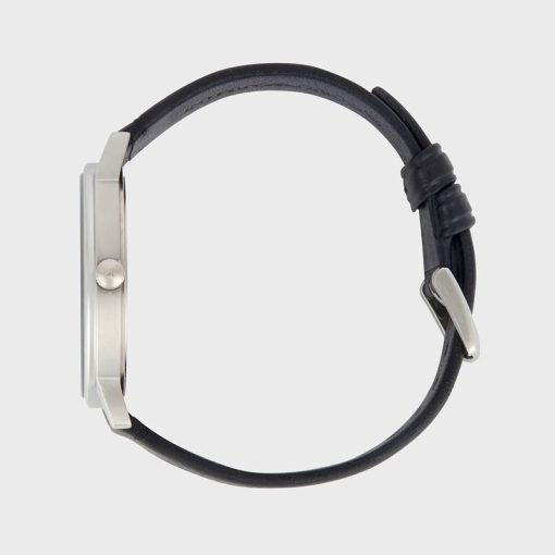 ARMANI - OROLOGIO UOMO - SOLOTEMPO A TRE SFERE CON CINTURINO IN PELLE NERA - immagine 3