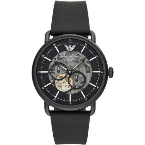 ARMANI - OROLOGIO UOMO - MECCANICO AVIATOR AUTOMATICO NERO