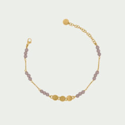 RUE DES MILLE - GipsyChic - Bracciale catena zirconi Milky e Medaglie Fumé