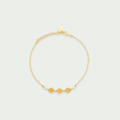 RUE DES MILLE - Essence - Bracciale 3 dischi e punto luce bianco