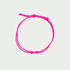 RUE DES MILLE - CharmBar - Bracciale da Donna in Tessuto di Colore Fucsia