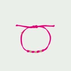 RUE DES MILLE - CharmBar - Bracciale Soft cord Rondelle Fucsia