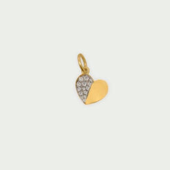 RUE DES MILLE - CharmBar - Charm Cuore Dorato con Zirconi