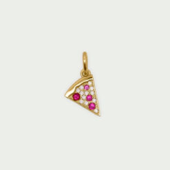 RUE DES MILLE - CharmBar - Charm Pezzo di Pizza con Zirconi