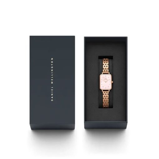 DANIEL WELLINGTON - OROLOGIO - QUADRO LUMINE 5-LINK MELROSE QUADRANTE ROSA - immagine 4