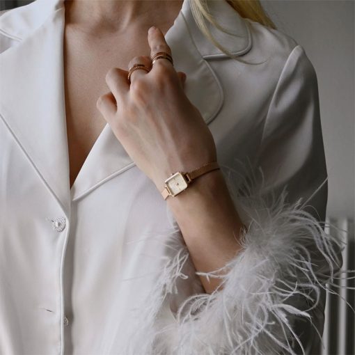 DANIEL WELLINGTON - OROLOGIO DONNA - QUADRO MINI MELROSE CHAMPAGNE - immagine 4