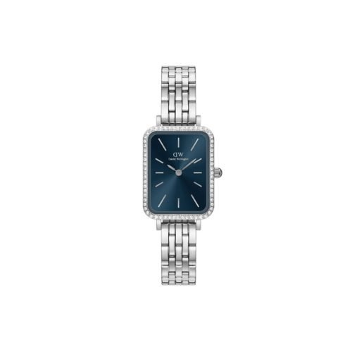 DANIEL WELLINGTON - OROLOGIO DONNA - QUADRO LUMINE BEZEL 5-LINK ARCTIC S QUADRANTE ARCTIC BLUE